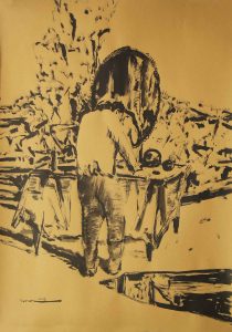 Qader Mansori - Ink on Cardboard - 50 x 70 cm - 2023 (13)